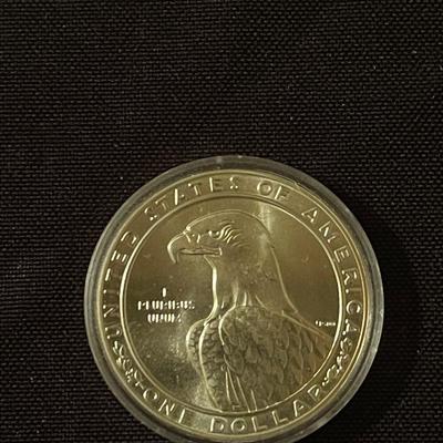 1983 LA Olympiad dicus thrower silver dollar