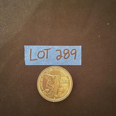 1983 LA Olympiad dicus thrower silver dollar