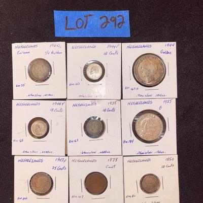(9) Netherlands Antique coins