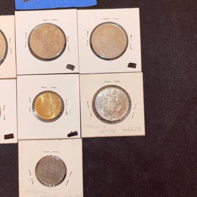Lot of (7) vintage Italty vatican coins- Pope John Paul 2 Token, 1962 100 Lira km 73, 1957 100 lire km 55, 1977 50 lire km A121, 1979 20...