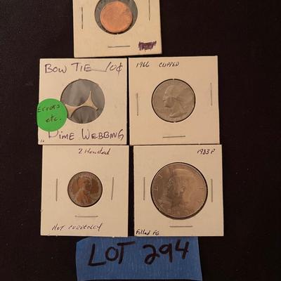 Lot of (5) error coins