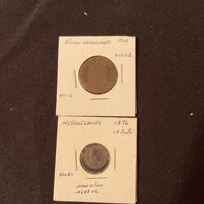 (5) Coins from Netherlands and (1) Spanish Netherlands