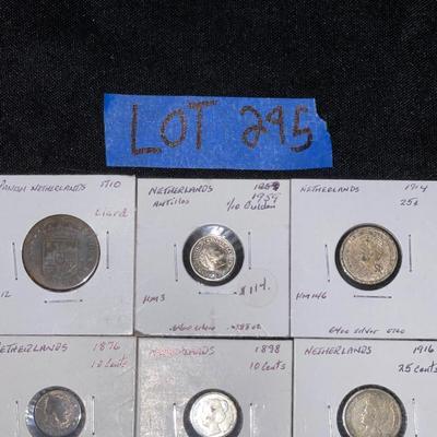 (5) Coins from Netherlands and (1) Spanish Netherlands