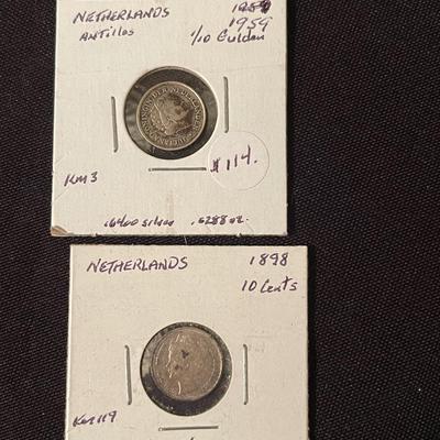 (5) Coins from Netherlands and (1) Spanish Netherlands