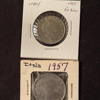 (7) Vintage coins from Italty