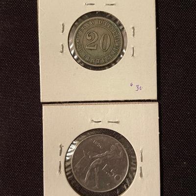 (7) Vintage coins from Italty