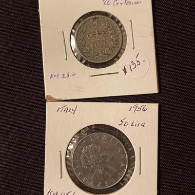 (7) Vintage coins from Italty