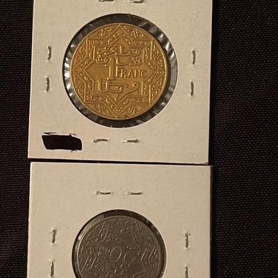 Lot of (7) vintage Morocco coins