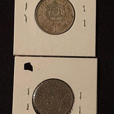 Lot of (7) vintage Morocco coins