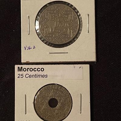 Lot of (7) vintage Morocco coins