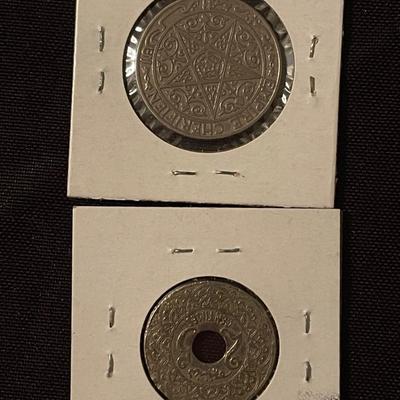 Lot of (7) vintage Morocco coins