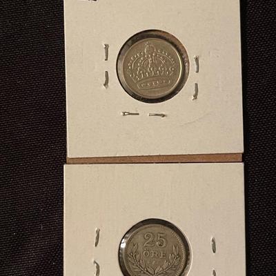 (11) Vintage Sweden coins