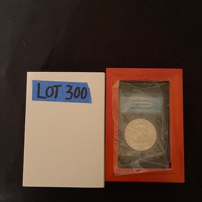 ANACS certified MS-70 silver Eagle dollar with box & case