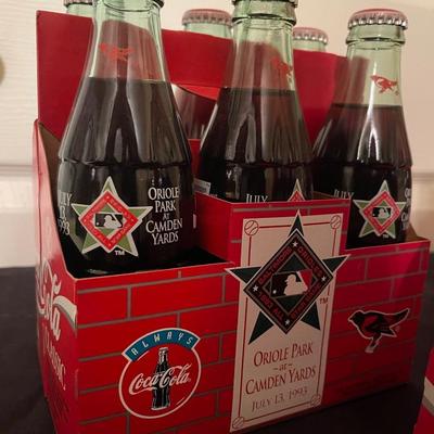 (3) sets of vintage coke bottles for the orioles 
