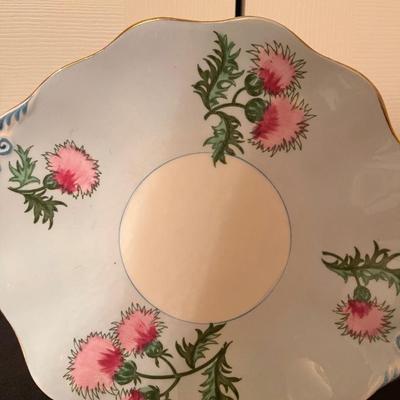 1850 E B Foley Bone China made in England, "Glencarry Tinstle"  Plate hand painted
