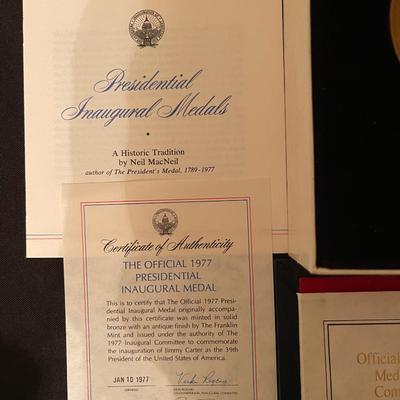 plate is sterling silver 1977 Presidential inaugural memorbilia