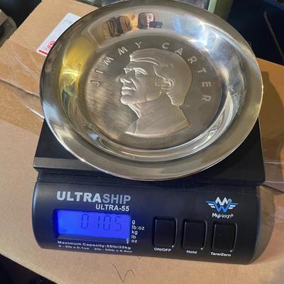 plate is sterling silver 1977 Presidential inaugural memorbilia