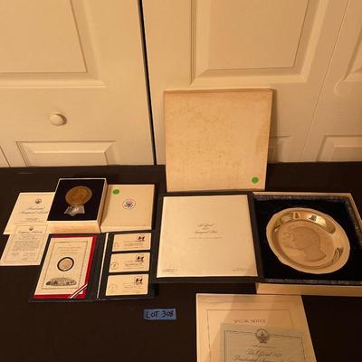plate is sterling silver 1977 Presidential inaugural memorbilia