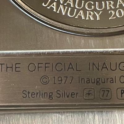 plate is sterling silver 1977 Presidential inaugural memorbilia