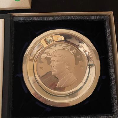 plate is sterling silver 1977 Presidential inaugural memorbilia