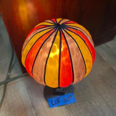 Vintage glass hot air balloon lamp 9" Tall