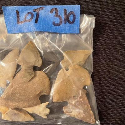 Bag of (8) Antique arrow heads