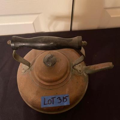 "Cosiclad" quick boil solid copper tea pot