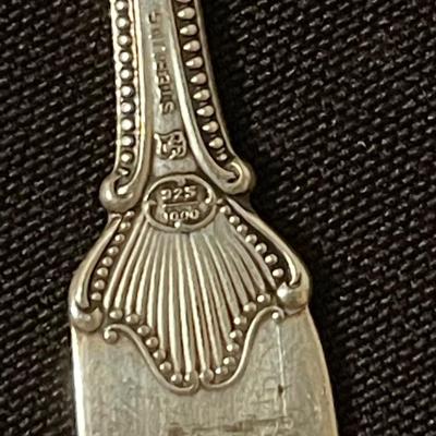 2 pieces sterling, 1 piece silverplate, 1 pin