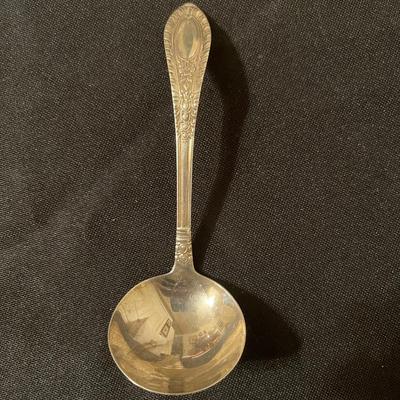 2 pieces sterling, 1 piece silverplate, 1 pin