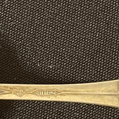 2 pieces sterling, 1 piece silverplate, 1 pin