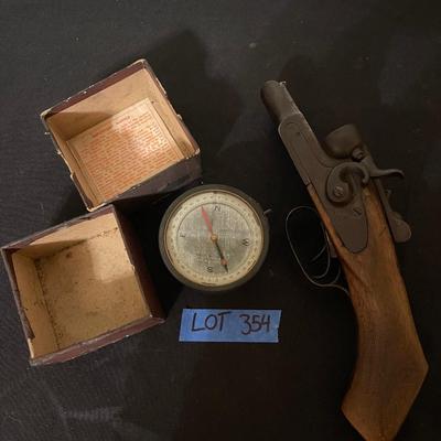 Antique Wall Hanging and Compass