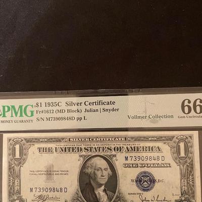 PMG Silver Cert.