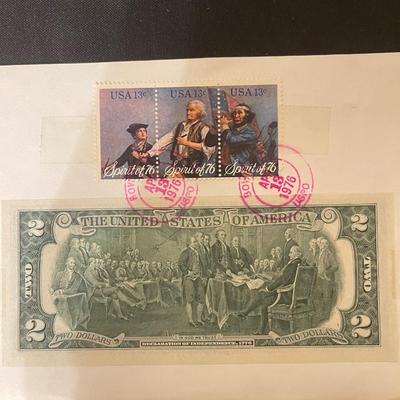 $2 bill/stamps
