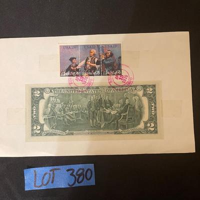 $2 bill/stamps