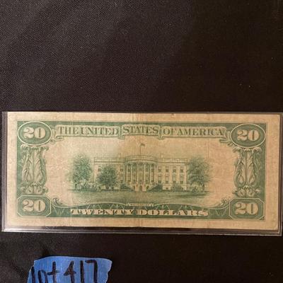 1928 B $20 Bill