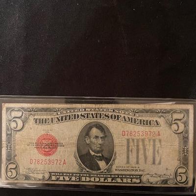 1928 B $5 Bill