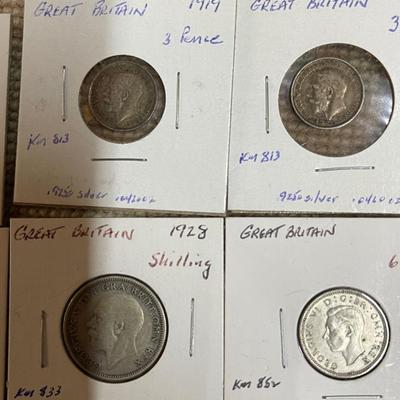 Great Britain silver coins