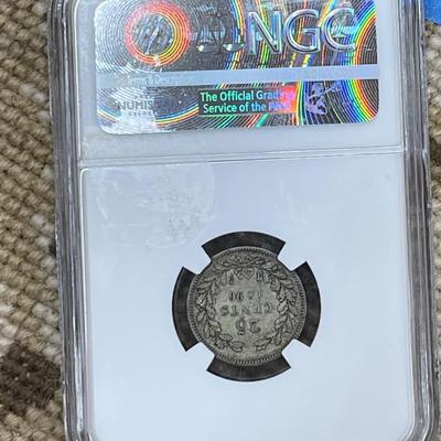 1896 Netherlands 25 cent