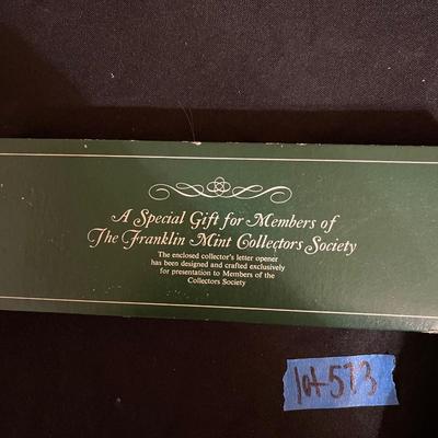 Franklin Mint Letter Opener