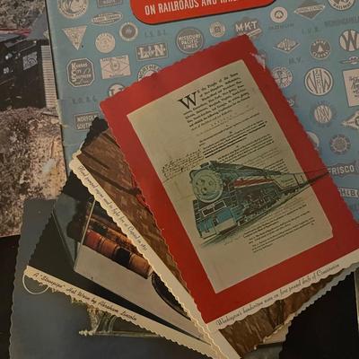 Antique train collectible memorabilia lot