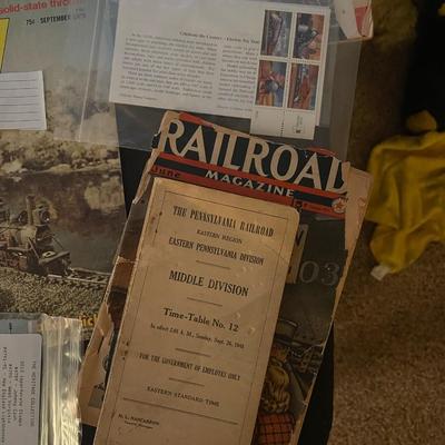 Antique train collectible memorabilia lot