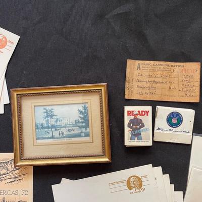 Vintage post cards/matches