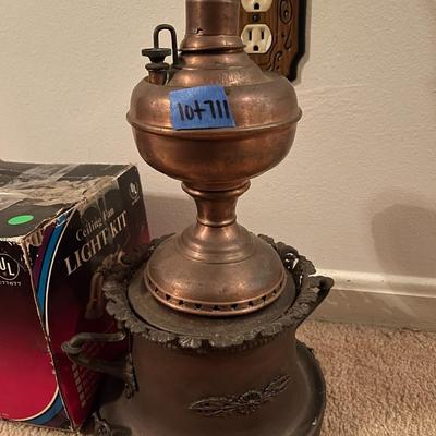 Vintage copper lamp/ceiling fan
