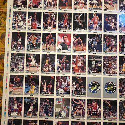 Uncut Sheet Basketball cards