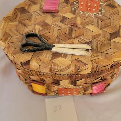 Sewing basket and supplies