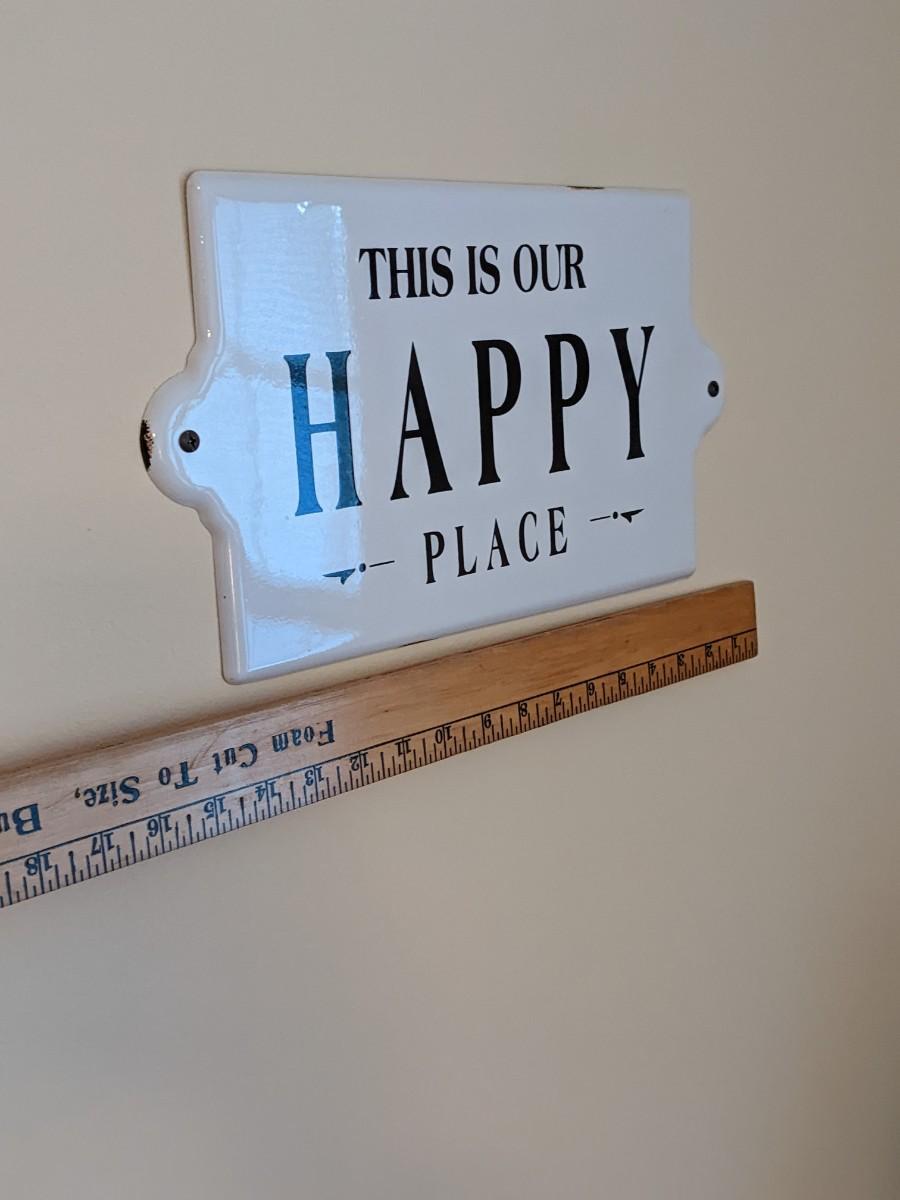 Metal "This is our Happy Place" Sign