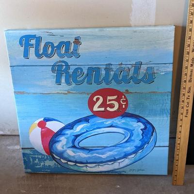 Canvas Float Rentals Sign