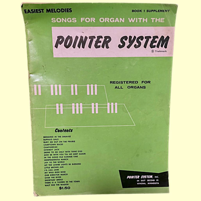 Vintage Pointer System Organ Musoc Books