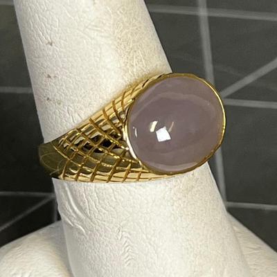 Purple Moonstone Ring 14K Gold