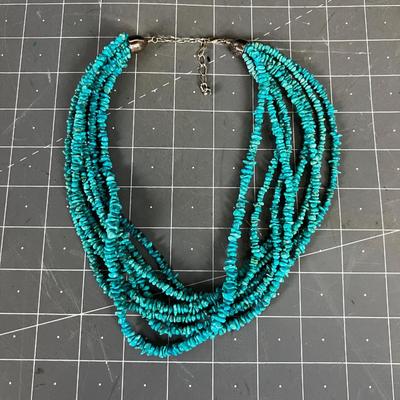 Jay King DTR 925 Turquoise 8 strand Necklace 